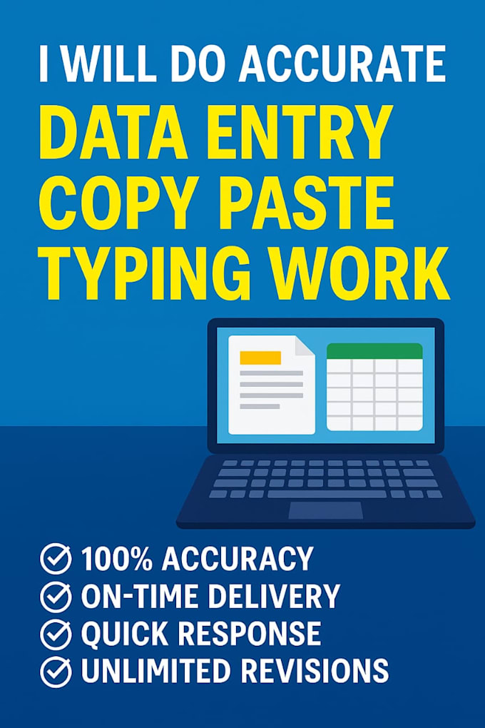 be trusted data entry excel PDF web research and copy paste