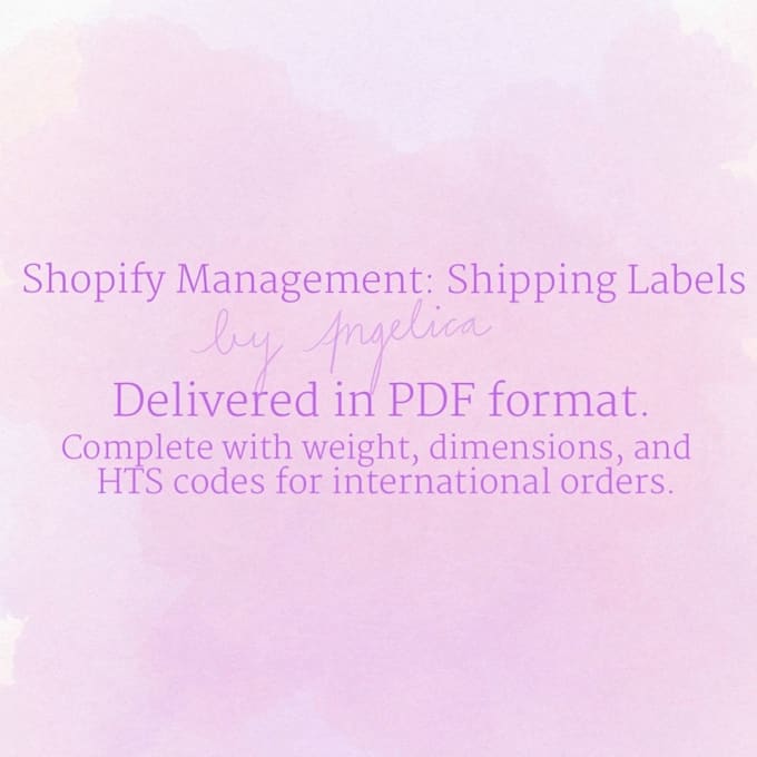 Shopify Shipping Label Example Prepare your shopify shipping labels for dropshipping by Raineyday12 ...