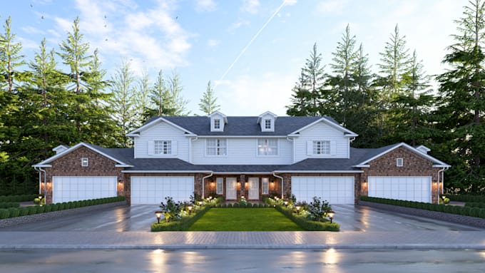 do realistic exterior interior render