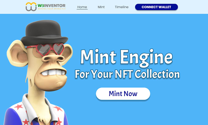 create an erc721 contract with nft minting website