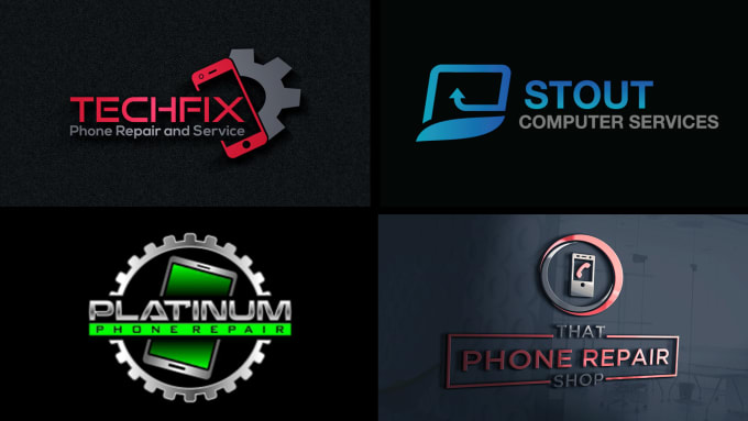 Design elegant mobile phone and laptop accessories shop logo by
