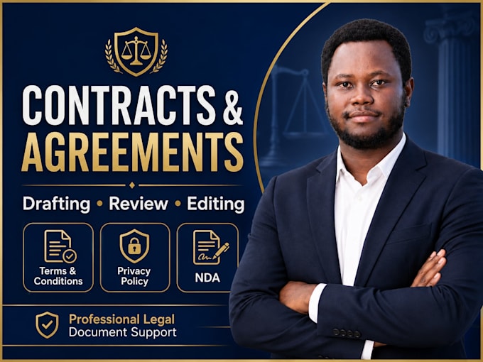 draft and review contracts, agreements, terms and privacy policies
