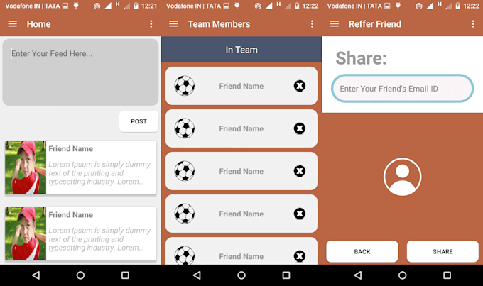 make your android application and prototype