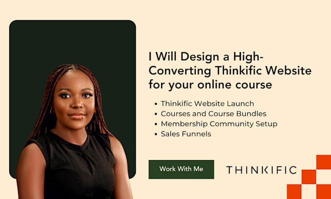 design a high converting thinkific website