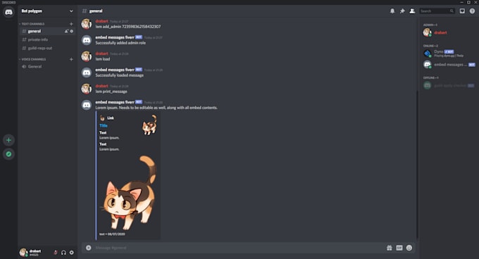 Create a discord bot for you in python by Drabart | Fiverr