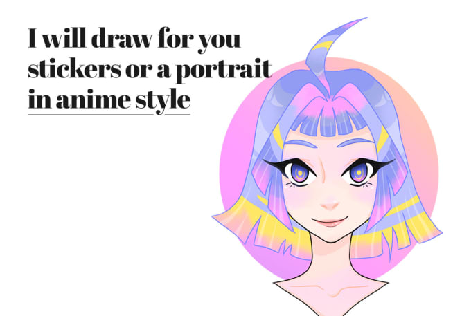 Draw for you stickers or a portrait in anime style by Tatsuyadepp | Fiverr