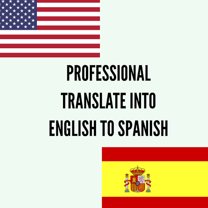 Translate English To Spanish Or Vice Verse By Fer047