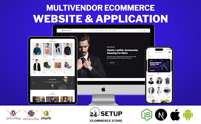 build ecommerce marketplace with website and app