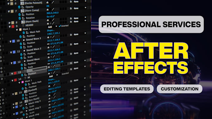 edit any after effect template and premier pro of videohive