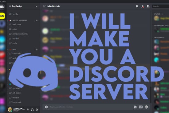 Make you an epic discord server by Justyouravgguy | Fiverr