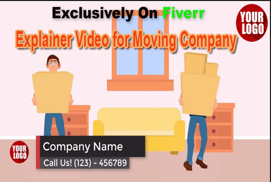 do moving service company or movers 2d animated promo video