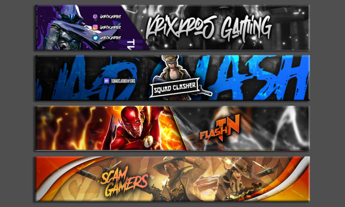 Create custom gaming banners and profile pictures by Ankitmajumdar | Fiverr