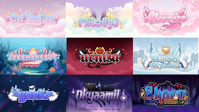 design logo and animated version for vtuber and streamer