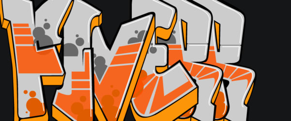 make 4 graffiti logos with your name,site,group and other