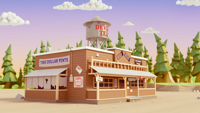 create 3d low poly models for games, website or animation