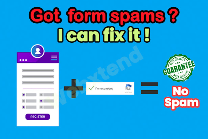 add or fix captcha to website form to stop spams