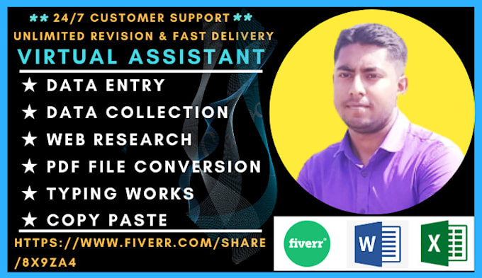 do excel data entry,lead generation as a virtual assistant