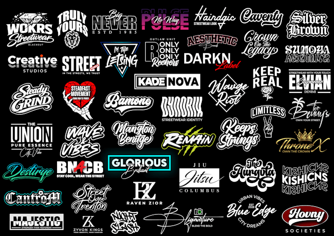 design urban streetwear typography for clothing brand and t shirt logo design