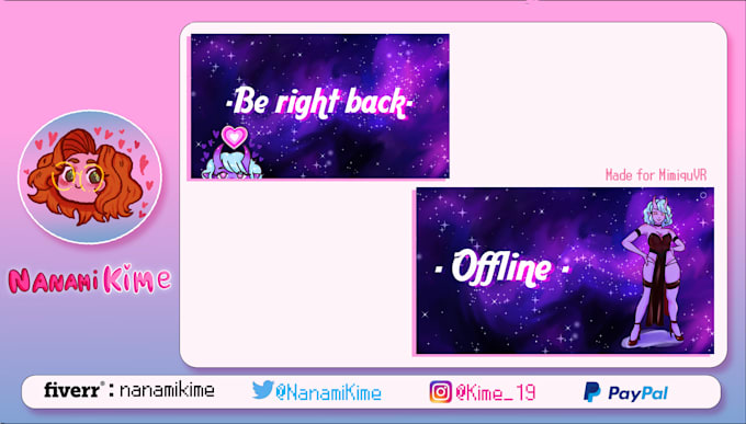 cute animated screens for you twitch channel