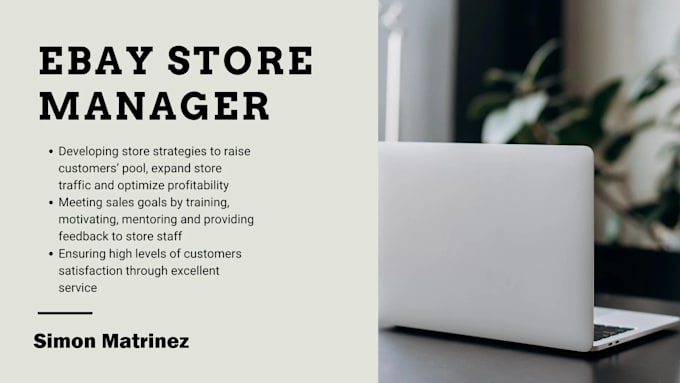 be your ebay store manager