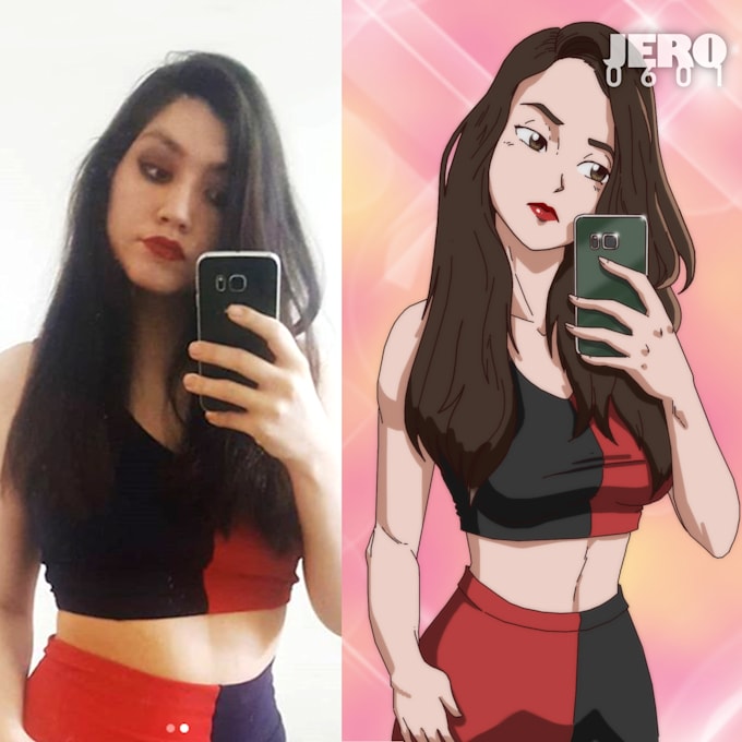 draw you in 90s anime style