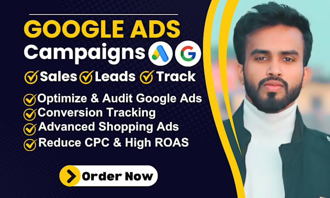 setup and optimize google ads adwords campaigns to increase sales