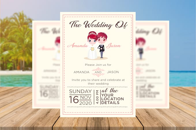 Do Custom Greeting Card Or Invitation Card Design By Diasgraphic