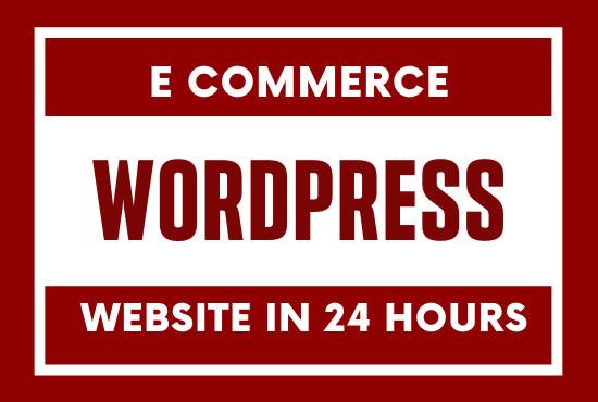 design wordpress ecommerce website, store within 24 hrs
