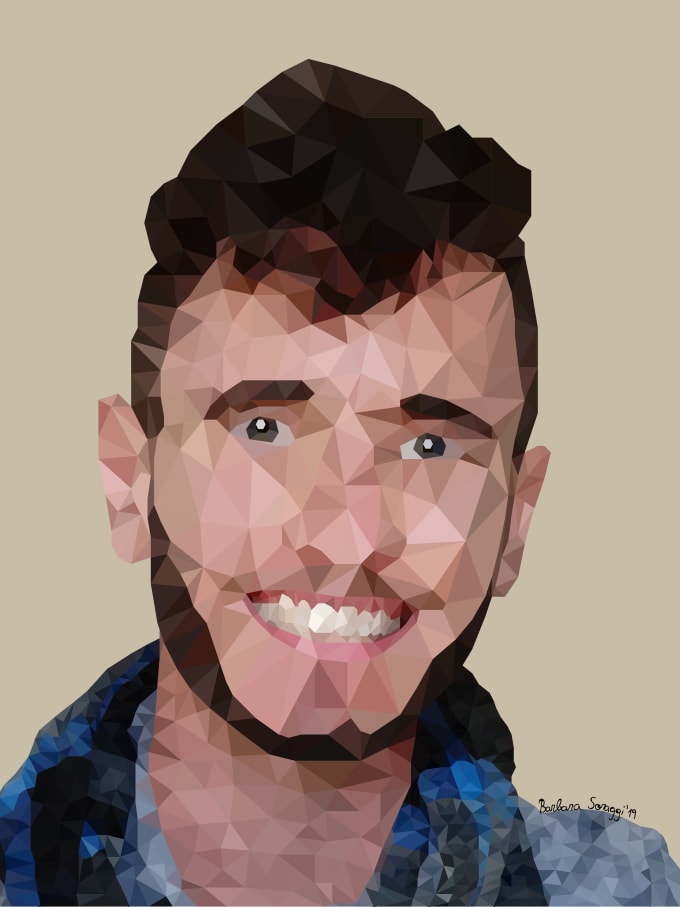 face geometric drawing