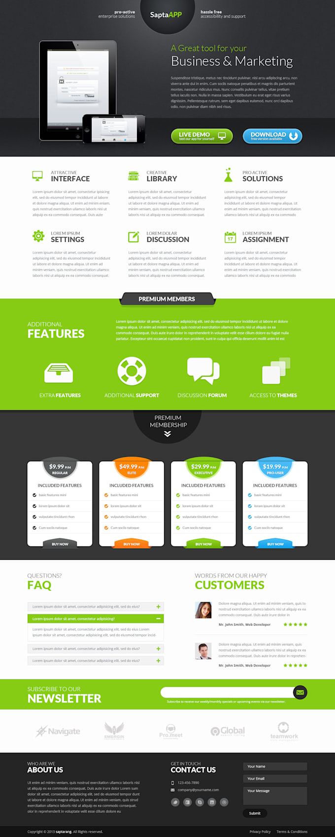 Create modern landing page design by Webriaz | Fiverr
