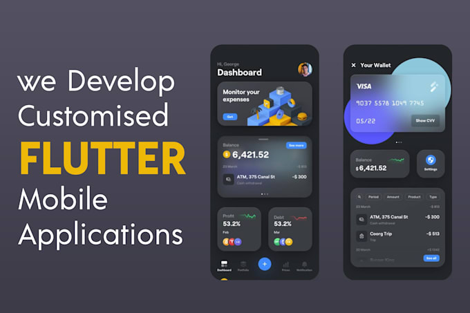 create a flutter application for you