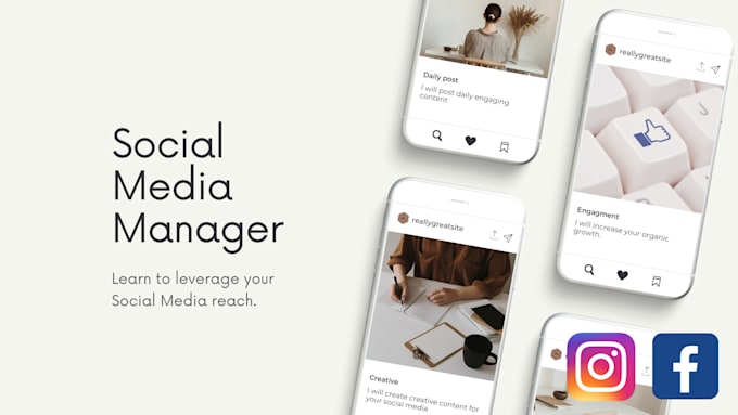 be your facebook or instagram page manager