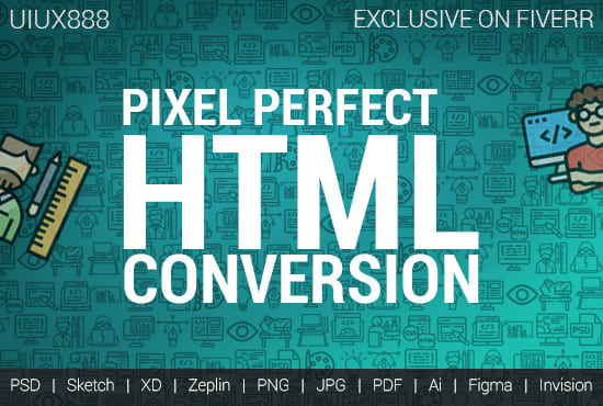 Convert jpg,psd,png into pixel perfect html code by Uiux888 | Fiverr