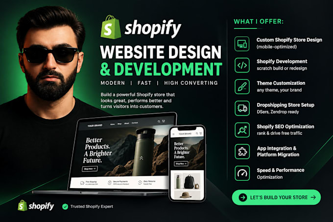 design and develop a converting shopify ecommerce store