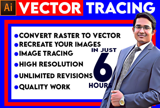 do vector tracing,illustration,recreate, redesign raster image or logo to vector