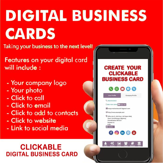 do clickable mobile digital business card for you