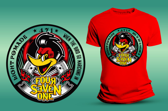 T shirt store design illustrator