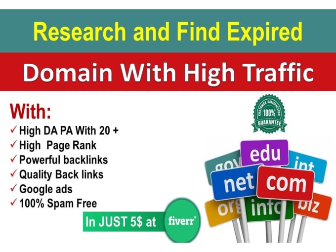 I will research for an expired domain name with high google traffic