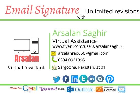 create clickable HTML email signature