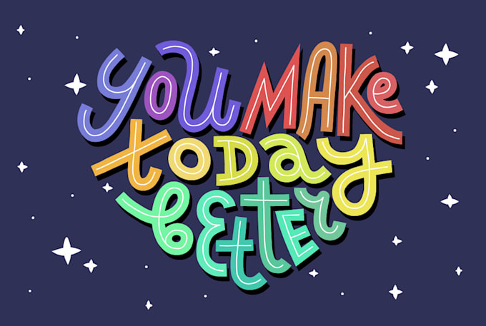 design bold custom vector lettering for merch or social
