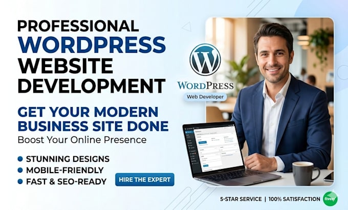 design, redesign or develop wordpress website for your business