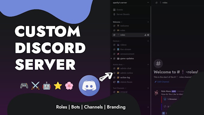 create a pro discord server with roles and bots