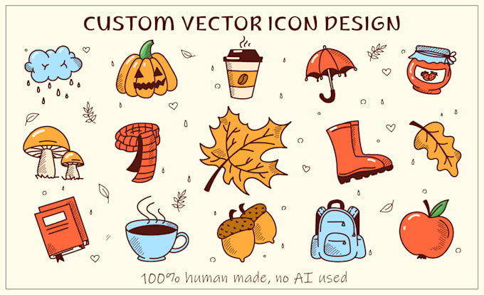 design custom vector icons for web and apps