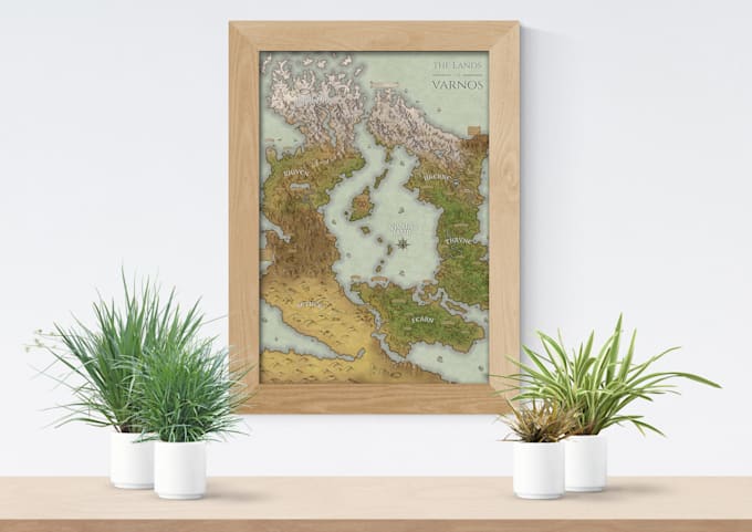 design a professional fantasy or historical map
