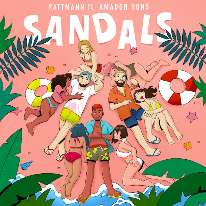 create a custom cartoon album cover illustration