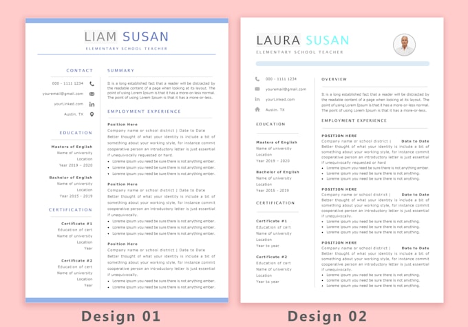 design your teaching resume or cv and cover letter in google docs or ms word