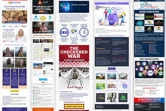 make responsive hubspot or activecampaign or mailerlite email template