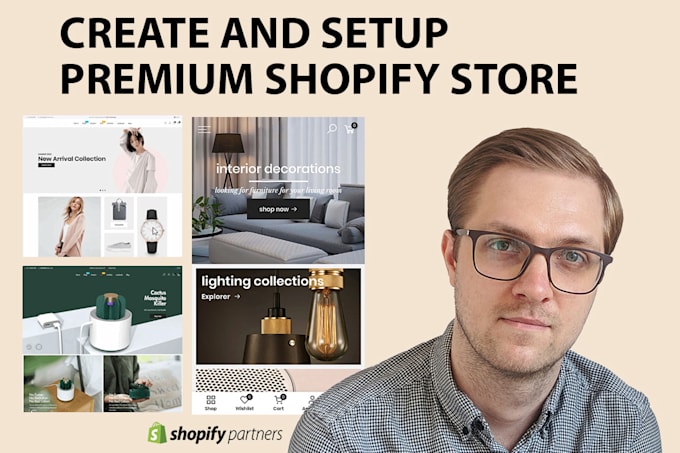 create and setup premium shopify store