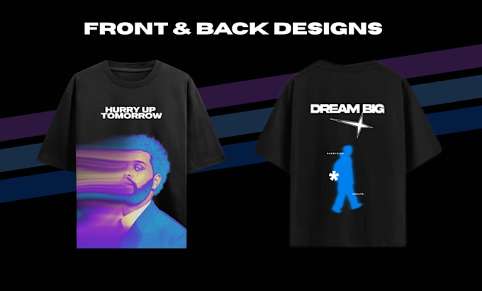 create unique tshirt designs, streetwear, typography, etc