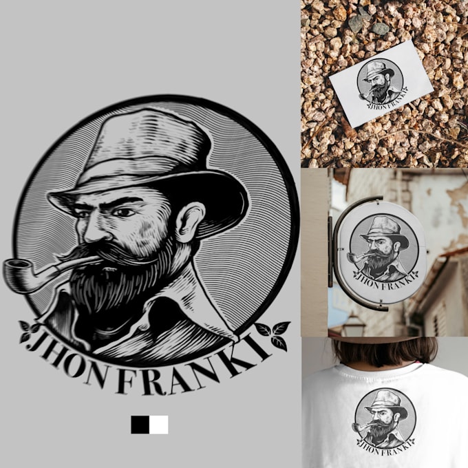 draw detailed engraving artwork